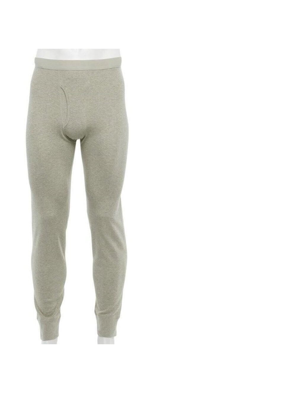 Mens Thermal Underwear Lite Gray 2XB Big Croft & Barrow Elastic Waist Fly Winter